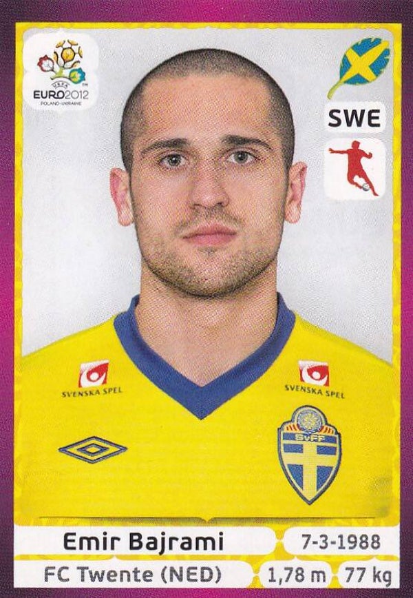 Emir Bajrami / Schweden / Panini EM 2012 / Basis Bild / Nr. 447
