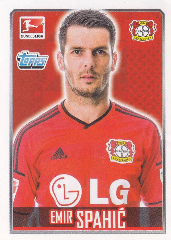 Emir Spahic / Bayer Leverkusen / Topps Bundesliga 2014 / Basis Bild / Nr.158