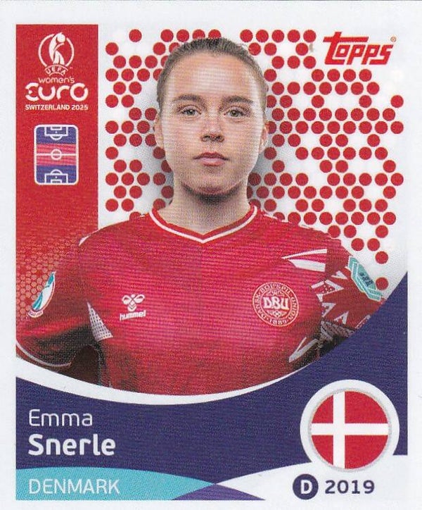 Emma Snerle - Dänemark - Topps Frauen EM 2025 - Basis Bild - Nr. 216