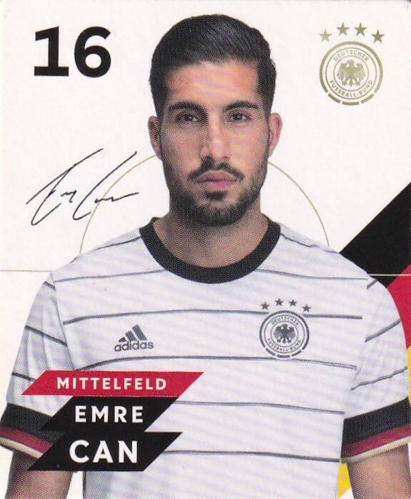 Emre Can / Deutschland / Rewe Plastik Sammelkarte / EM 2020 / Nr. 16