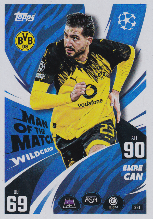 Emre Can - Borussia Dortmund - Topps Champions League 2025 - Wildcard - Man of the Match - Nr.331