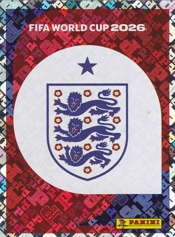 England - Panini WM 2026 - Vereinslogo - Glitzer - ENG1