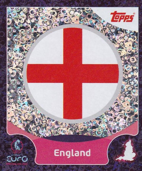 England - Topps Frauen EM 2025 - Vereinslogo Glitzer Violett - Nr. 10