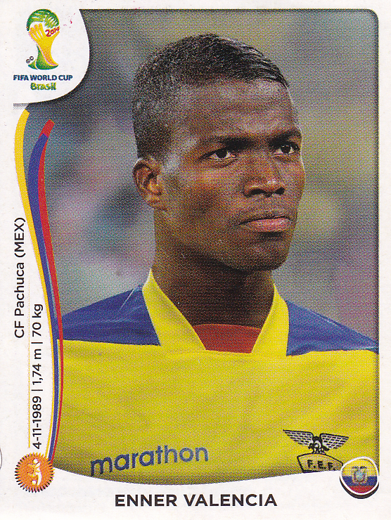 Enner Valencia - Ecuador - Panini WM 2014 - Basis Bild - Nr. 364