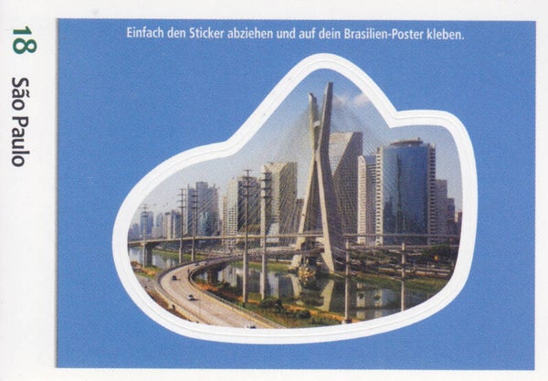 Sao Paulo / Entdecke Brasilien / Konturenkarte / Nr. 18
