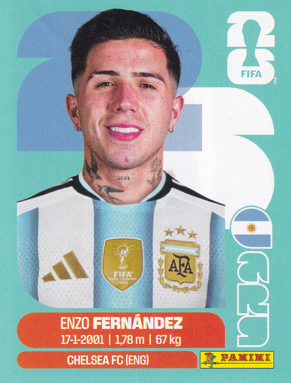 Enzo Fernandez - Argentinien - Panini WM 2026 - Basis Bild - ARG 8