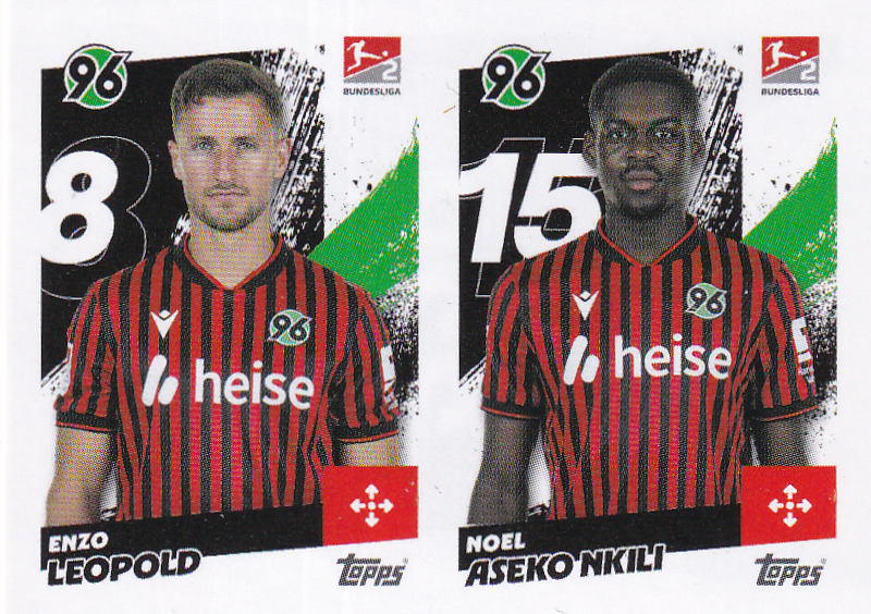 Enzo Leopold & Noel Aseko Nkili - Hannover 96 - Topps Bundesliga 2025 - Doppelbild - Nr. 329