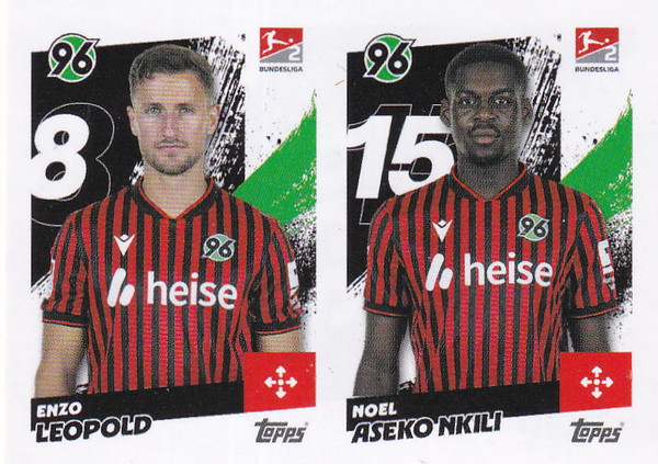 Enzo Leopold & Noel Aseko Nkili - Hannover 96 - Topps Bundesliga 2025 - Doppelbild - Nr. 329
