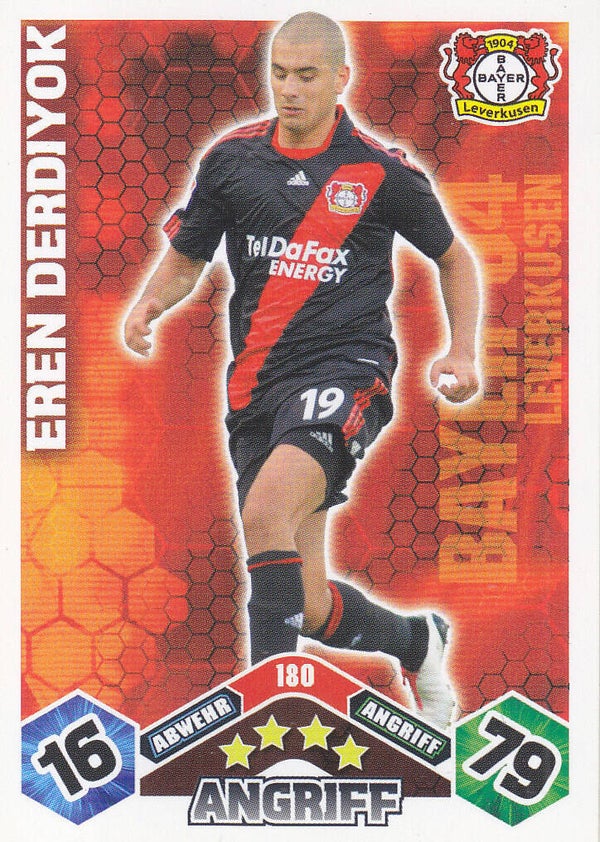 Eren Derdiyok / Bayer Leverkusen / Topps Match Attax 2010 / Basis Karte / Nr.180