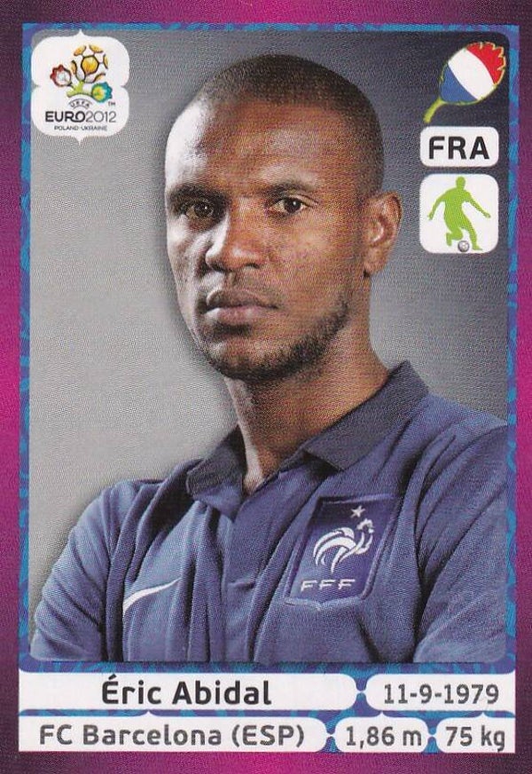 Eric Abidal / Frankreich / Panini EM 2012 / Basis Bild / Nr. 464