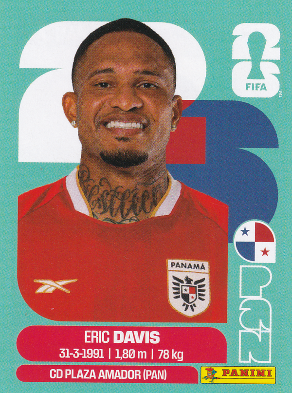 Eric Davis - Panama - Panini WM 2026 - Basis Bild - PAN7