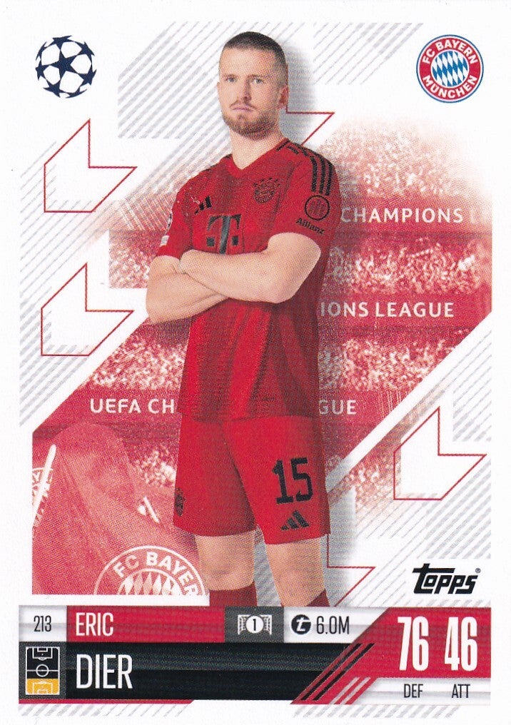 Eric Dier - FC Bayern München - Topps Champions League 2024 - Basis Karte - Nr. 213