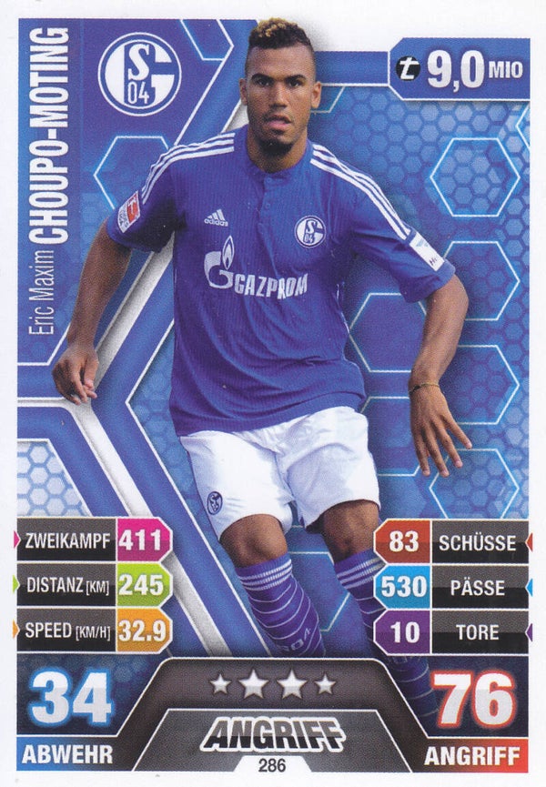 Eric Maxim Choupo-Moting / FC Schalke 04 / Topps Match Attax 2014 / Basis Karte / Nr. 286