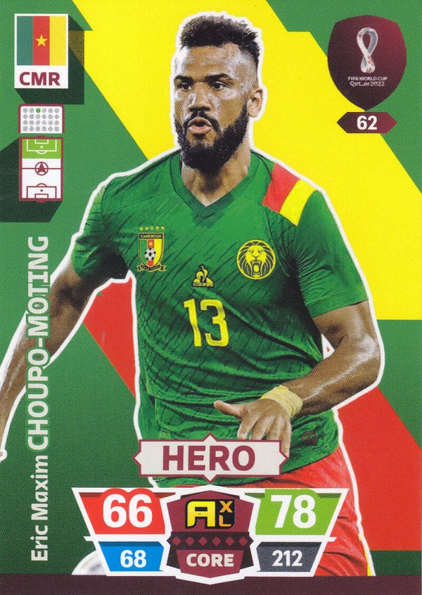 Eric-Maxim Choupo-Moting / Kamerun / Panini WM 2022 / Hero Karte / Nr.62