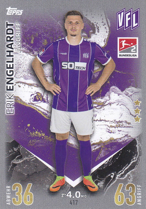 Erik Engelhardt / VFL Osnabrück /  Topps Match Attax 2023 / Basis Karte 2.Bundesliga / Nr.417