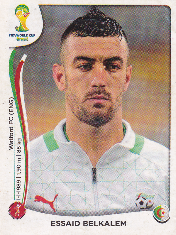 Essaid Belkalem - Algerien - Panini WM 2014 - Basis Bild - Nr. 592