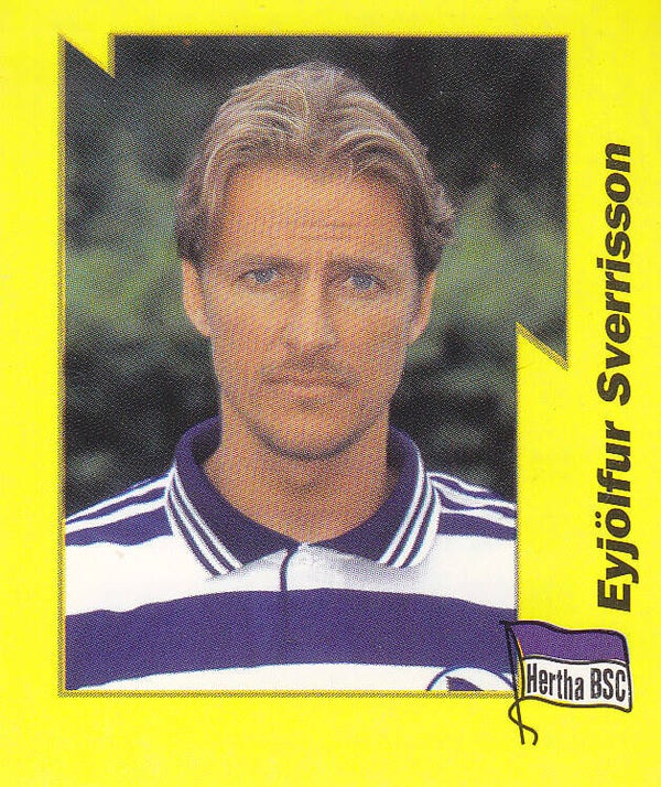 Eyjölfur Sverrisson / Hertha BSC Berlin / Panini Bundesliga 1997 / Basis Bild / Nr.88