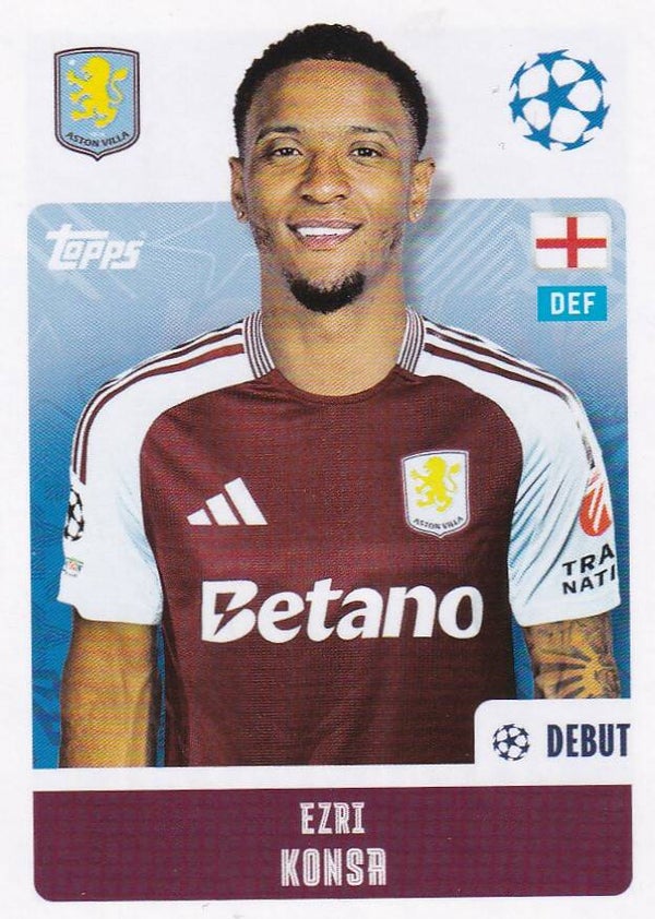 Ezri Konsa / Aston Villa / Topps Champions League 2024 / Basis Bild / Nr.67