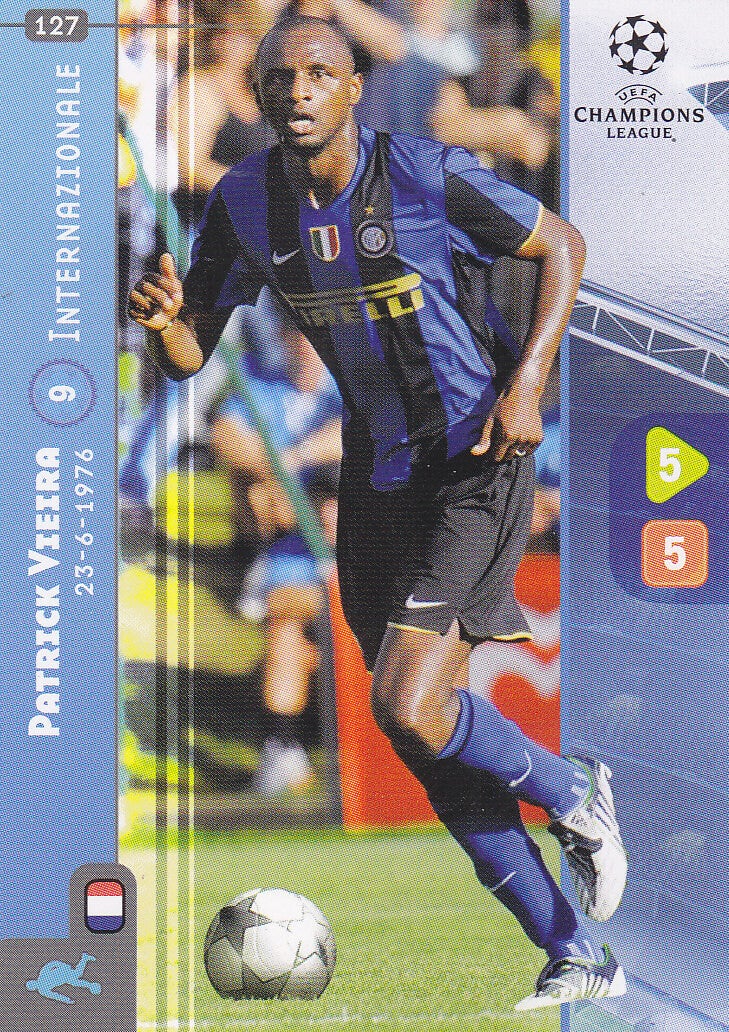 Patrick Vieira / Inter Mailand / Panini Champions League 2008 / Basis Karte / Nr. 127