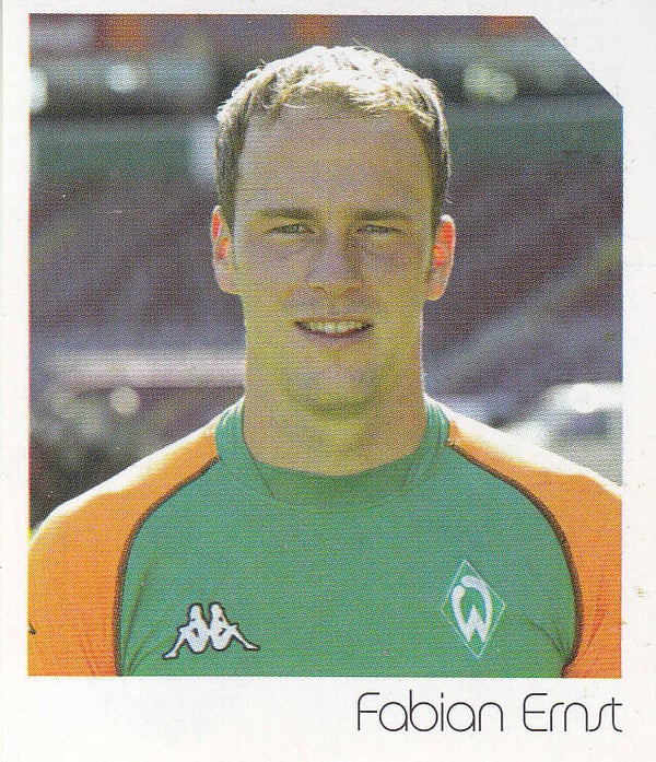 Fabian Ernst / SV Werder Bremen / Panini Bundesliga 2003 / Basis Bild / Nr. 70