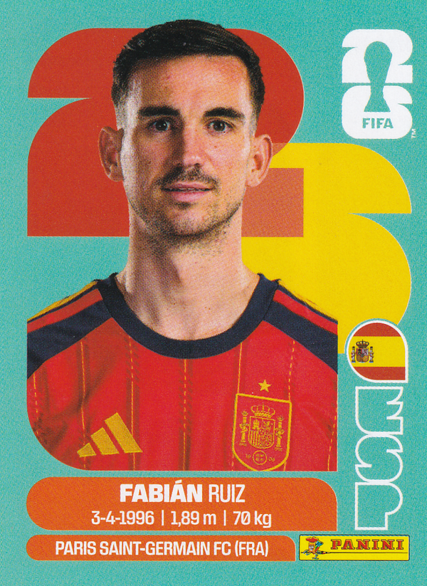 Fabian Ruiz - Spanien - Panini WM 2026 - Basis Bild - ESP12