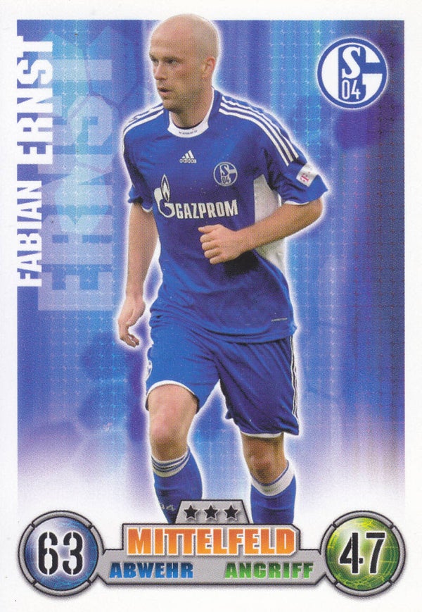 Fabian Ernst / FC Schalke 04 / Topps Match Attax 2008 / Basis Karte / Nr. 279