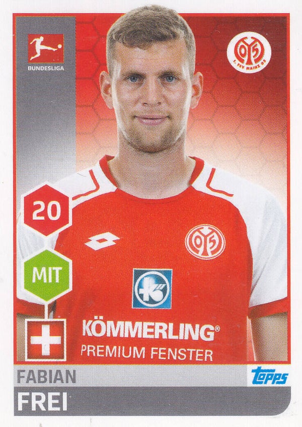 Fabian Frei / 1.FSV Mainz 05 / Topps Bundesliga 2017 / Basis Bild / Nr. 194
