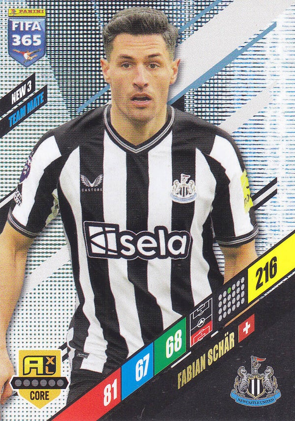 Fabian Schär / Newcastle United / Panini Fifa 365 Jahr 2024 / Team Mate Icon Core / Nr. NEW3