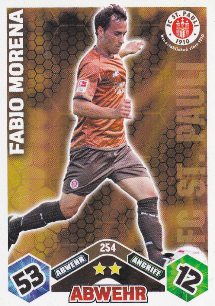Fabio Morena - FC St. Pauli - Topps Match Attax 2010 - Basis Karte - Nr. 254