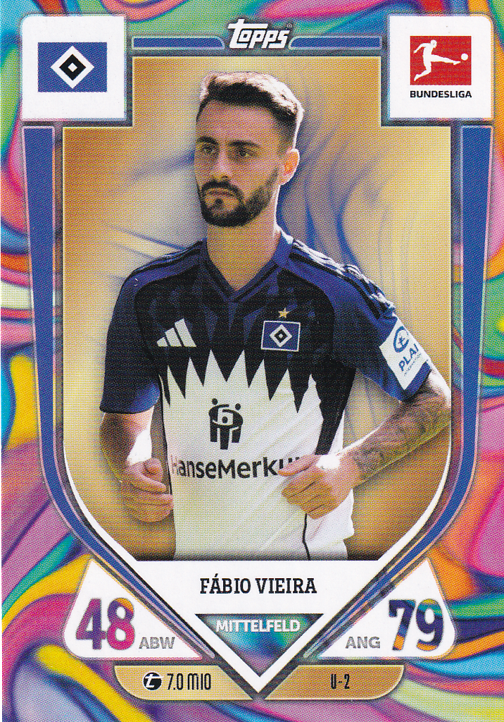 Fabio Vieira - Hamburger SV - Topps Match Attax 2025 - Purple Edition - Nr. U-2