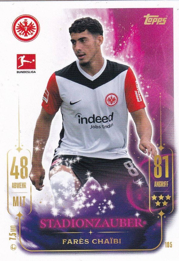 Fares Chaibi / Eintracht Frankfurt / Topps Match Attax 2024 / Stadionzauber / Nr. 105