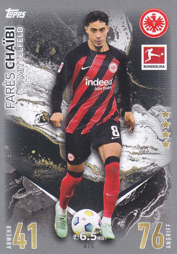 Fares Chaibi / Eintracht Frankfurt / Topps Match Attax Extra / Basis Karte / Nr.475