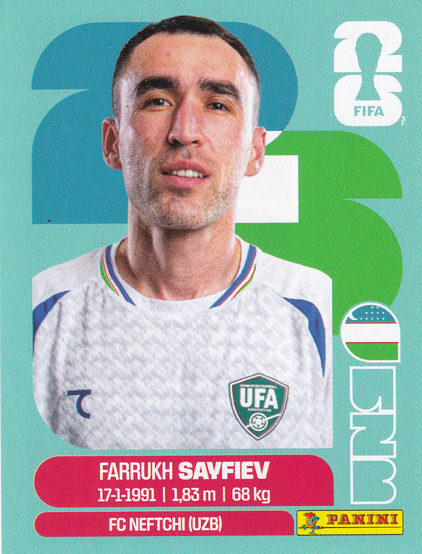 Farrukh Sayfiev - Usbekistan - Panini WM 2026 - Basis Bild - UZB3
