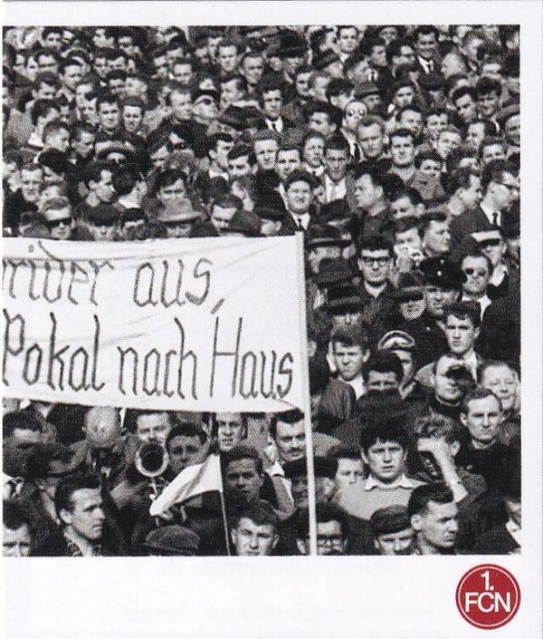 Fast ein Spielabbruch - Panini 125 Jahre 1.FC Nürnberg - Europapokal 1962/63 - Nr. 195