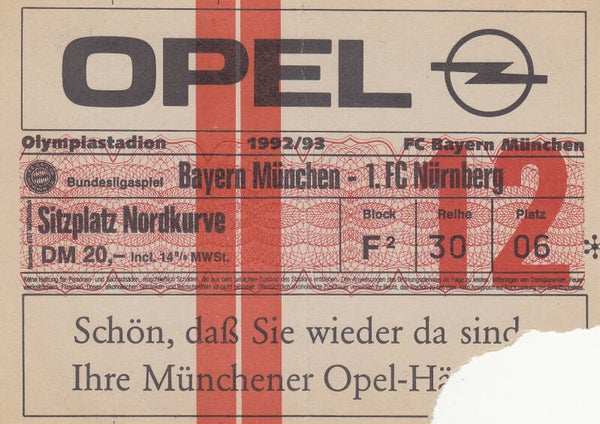 FC  Bayern - 1.FC Nürnberg 1992/1993