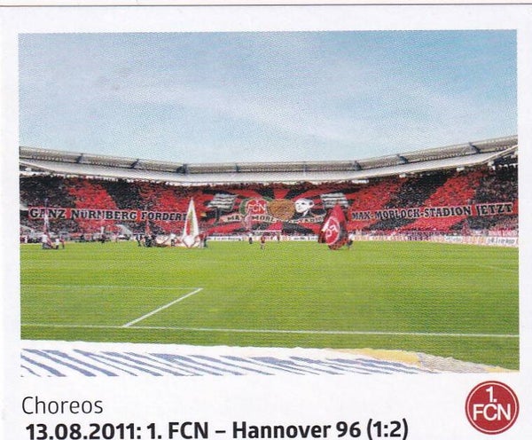 13.08.2011 1.FCN - Hannover 96 (1:2) - Panini 125 Jahre 1.FC Nürnberg - Choreos - Nr. 133