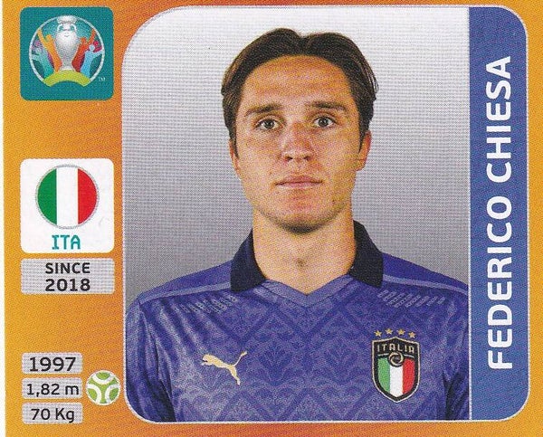 Federico Chiesa / Italien / Panini EM 2020 / Basis Bild / Nr. 28