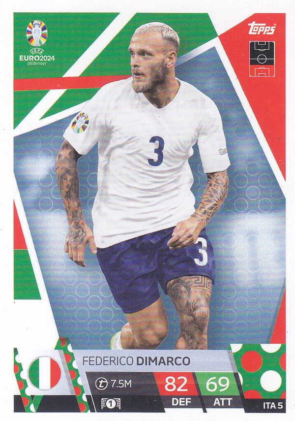 Federico Dimarco / Italien / Topps EM 2024 / Basis Karte / Nr. ITA 5