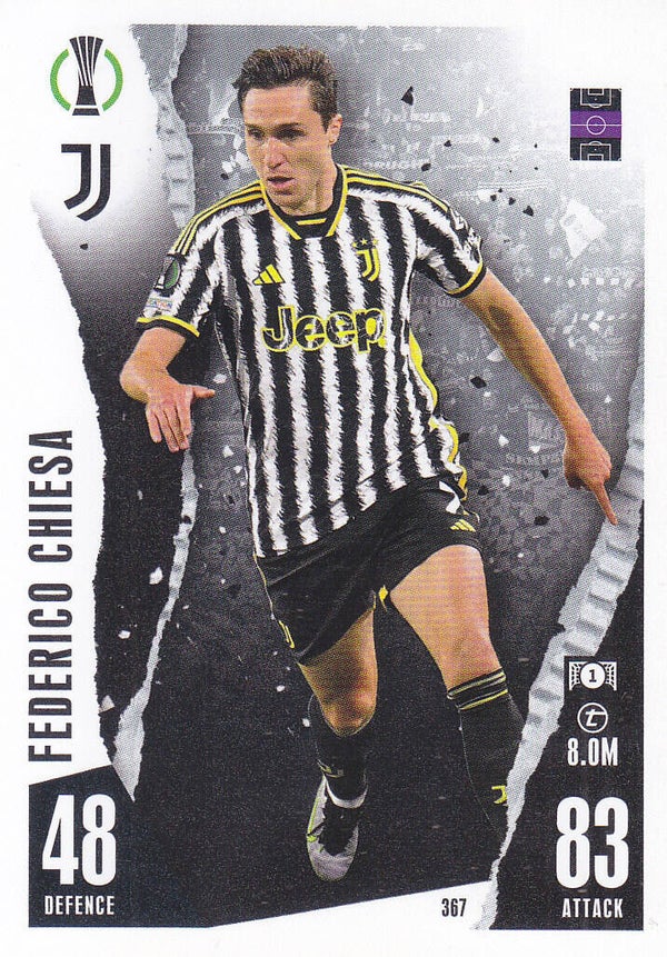Federico Chiesa - Juventus Turin - Topps Champions League 2023 - Basis Karte - Nr. 367