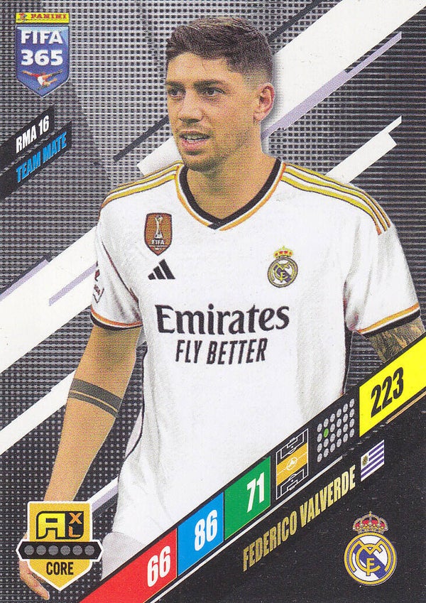 Federico Valverde Real Madrid Basis Karte Nr. RMA 16