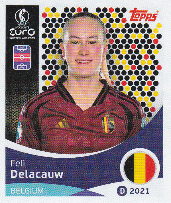 Feli Delacauw - Belgien - Topps Frauen EM 2025 - Basis Bild - Nr. 133