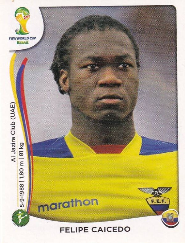 Felipe Caicedo / Ecuador / Panini WM 2014 / Basis Bild / Nr. 372