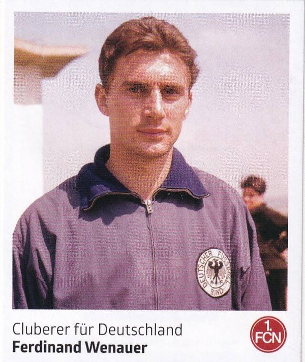 Ferdinand Wenauer - Panini 125 Jahre 1.FC Nürnberg - Cluberer für Deutschland - Nr. 225
