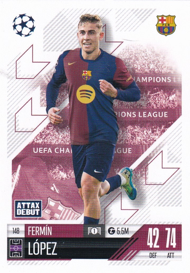 Fermin Lopez - FC Barcelona - Topps Champions League 2024 - Basis Karte - Nr. 148