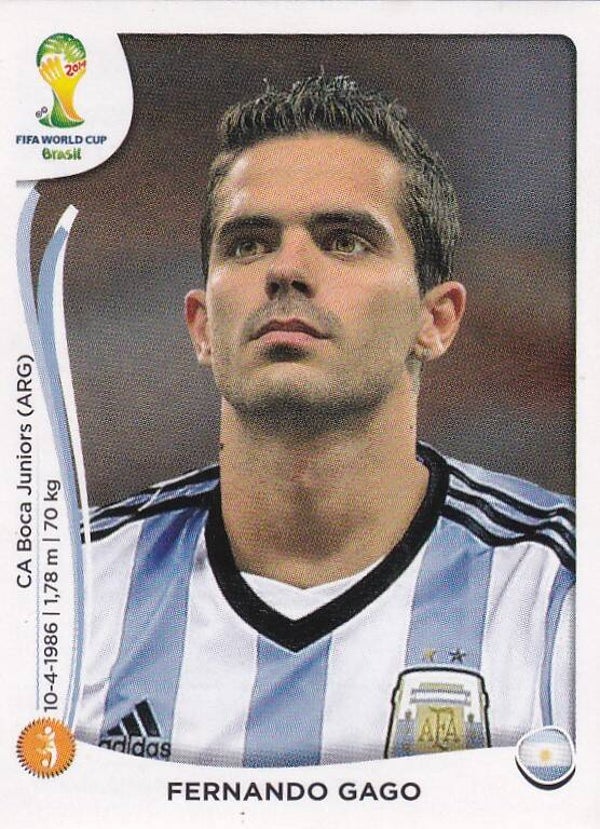 Fernando Gago / Argentinien / Panini WM 2014 / Basis Bild / Nr. 422