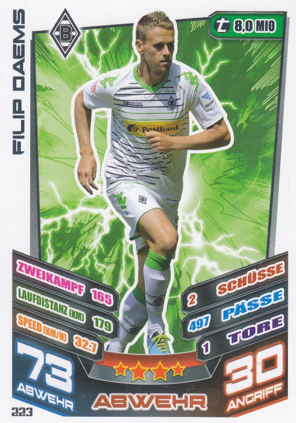 Filip Daems / Borussia Mönchengladbach / Topps Match Attax 2013 / Basis Karte / Nr. 223