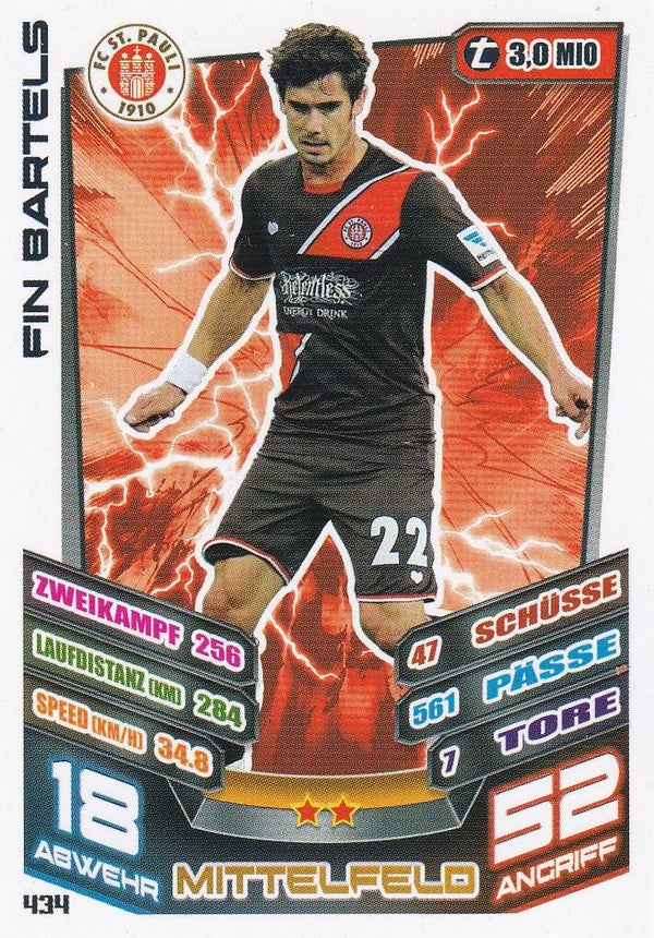 Fin Bartels / FC St. Pauli / Topps Match Attax 2013 / Basis Karte / Nr. 434