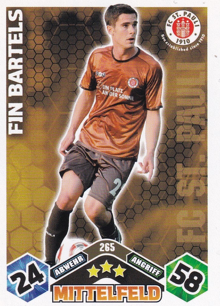 Fin Bartels / FC St. Pauli / Topps Match Attax 2010 / Basis Karte / Nr. 265