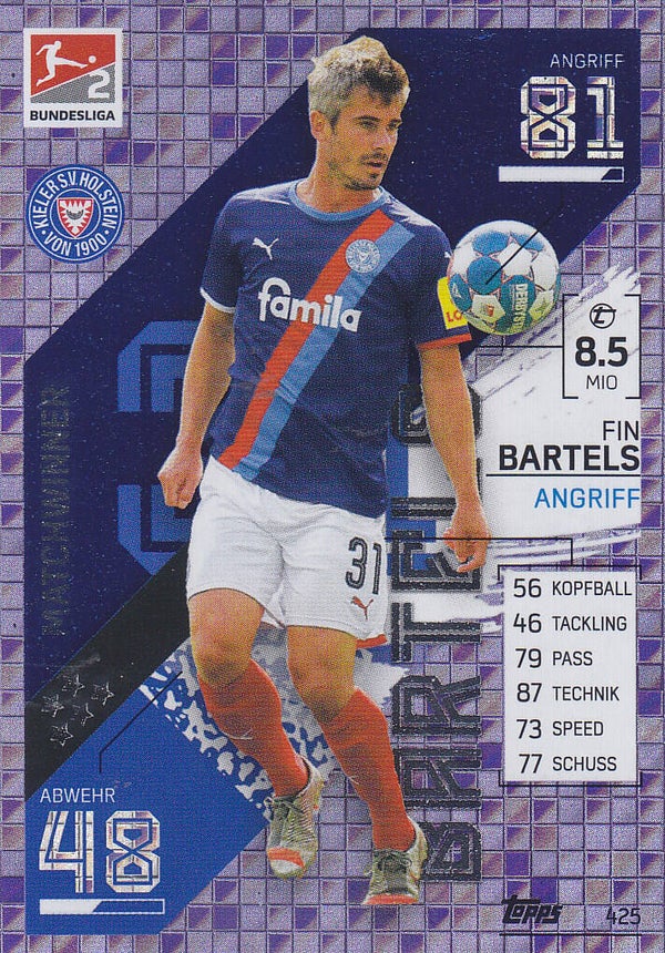 Fin Bartels / Holstein Kiel / Topps Match Attax 2021 / Matchwinner / Nr. 425