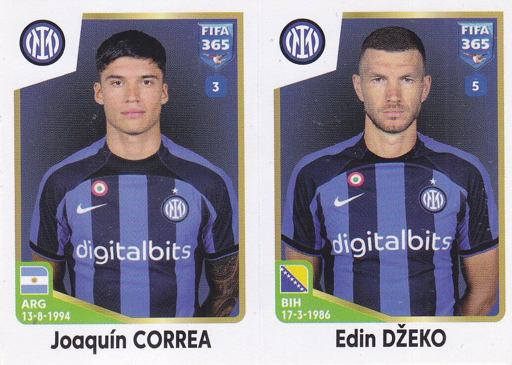 Joaquin Correa & Edin Dzeko Inter Mailand Basis Doppelbild Nr.306a 306b